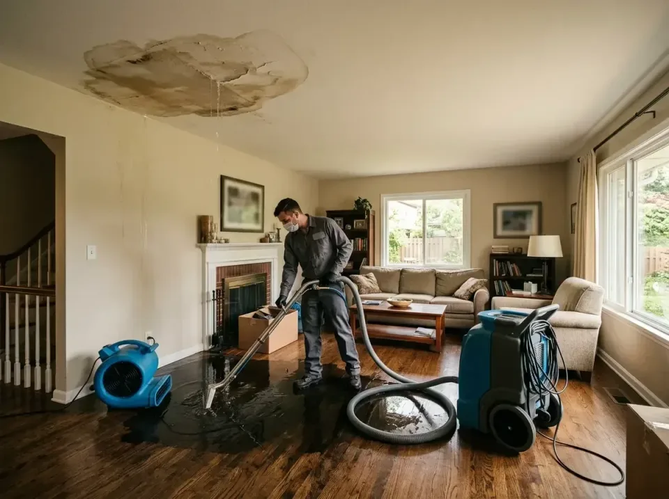 attic-pipe-burst-ceiling-drip-008 — frequently asked questions, Water Damage Restoration & Carpet Care in Belleville, WI